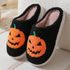 Halloween Pumpkin Cartoon Slippers Warm Winter Slippers Men And Women Couples Indoor House Shoes - Whimsicaloasis